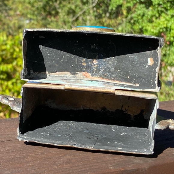 KORAN BOX from Morocco. Beautiful Inlaid Vintage Box, Bone, Stone & Engraving - Picture 8 of 8